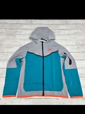 Nike Tech Boy’s Teal, Gray & Orange Zip-Up